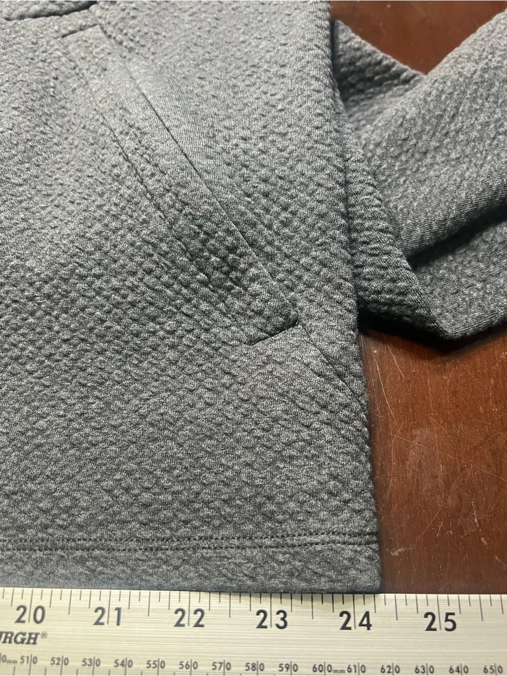 Lululemon At Ease Crew Waffle Texture Dark Grey Size XXL
